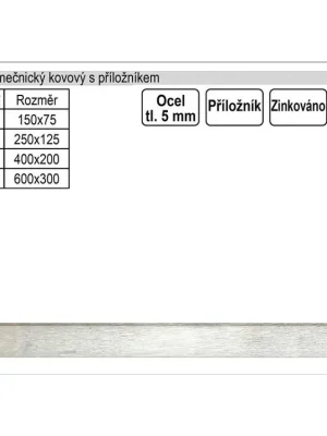 Úhelník zámečnický kovový příložný 75x150mm