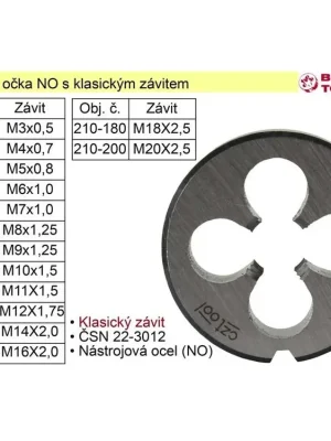 Závitové očko  M7x1,0 NO klasický závit