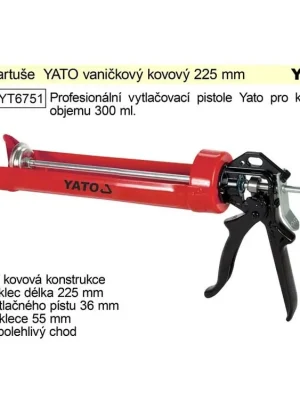 YATO Lis na kartuše vaničkový kovový, pistole vytlačovací