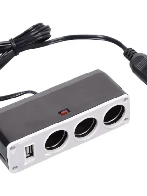 Roztrojka do zásuvky automobilu s USB 5V/1000mA