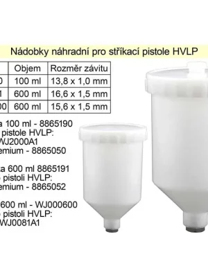 Nádobka náhradní pro stříkací pistoli objem 600 ml Magg