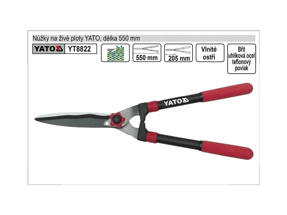 Nůžky na živé ploty YATO 550mm