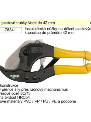 Nůžky na plastové trubky Vorel do 42 mm