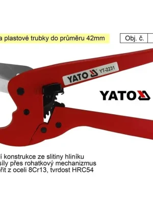 Nůžky na plastové trubky do průměru 42mm Yato
