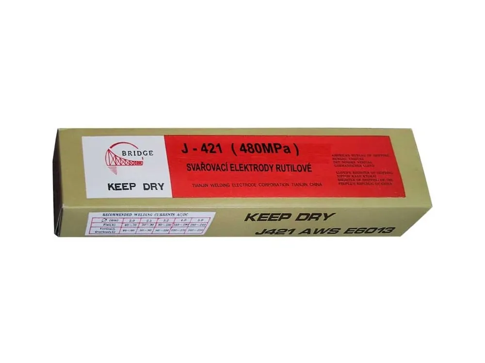 Elektrody rutilové 2,0mm J421 balení v krabici 2,5kg