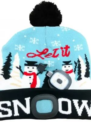 STREND PRO Čepice se světlem X-mas MODRO-ČERNÁ, velikost UNI