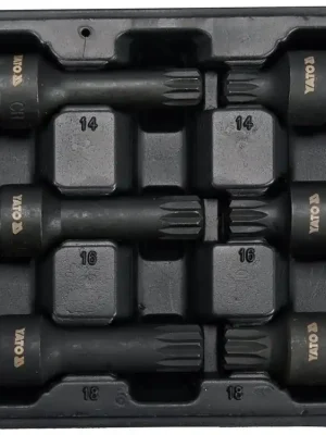 YATO Gola 1/2" Nástrčné hlavice XZN sada 6 kusů kované M14-M18 tisícihran
