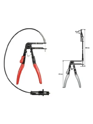 YATO Kleště na hadicové spony s bowdenem 690mm