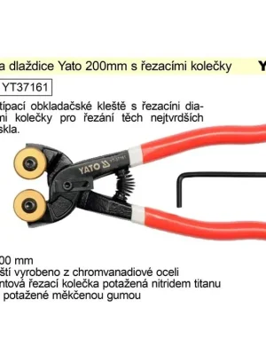 Kleště na dlaždice Yato 200mm s řezacími kolečky
