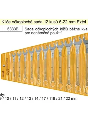 Klíče očkoploché sada 12 kusů 6-22mm W.S