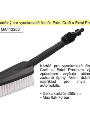 Kartáč podélný pro vysokotlaké čističe Extol