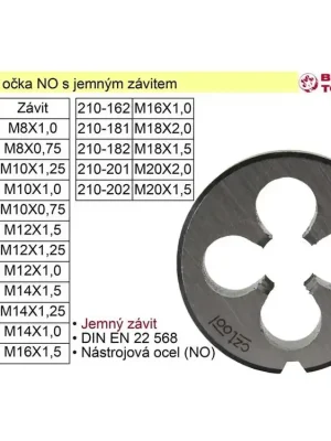 Závitové očko M14x1,5 NO jemný závit