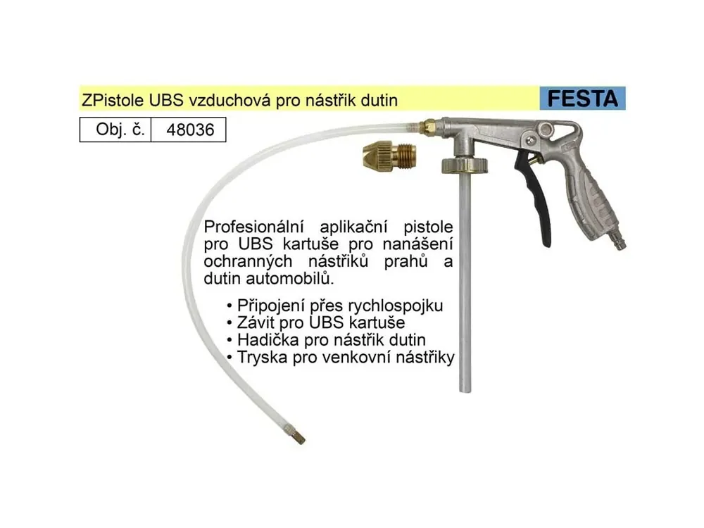 Pistole UBS vzduchová pro nástřik dutin a podvozků