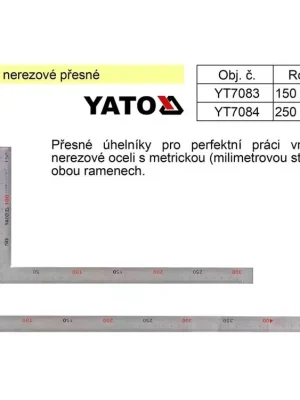 Úhelník nerezový přesný 250 x 500mm
