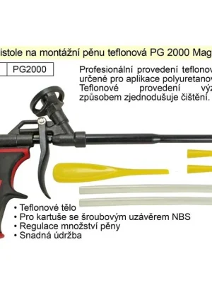 Pistole na montážní pěnu teflonová PG2000