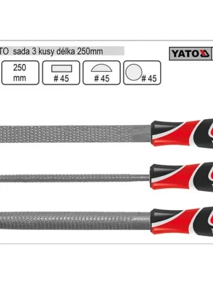 Rašple YATO sada 3 kusy délka 250mm