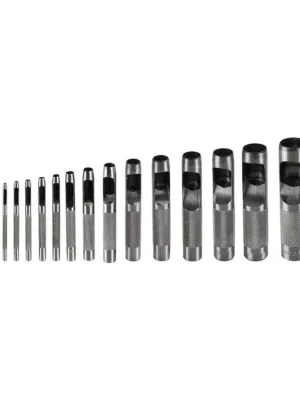 Děrovače (razníky),  sada 15 kusů,  průměry 2,5 – 22 mm, Extol Craft