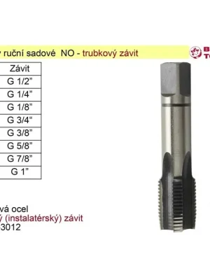 Závitníky ruční sadové  G3/8" NO trubkový závit