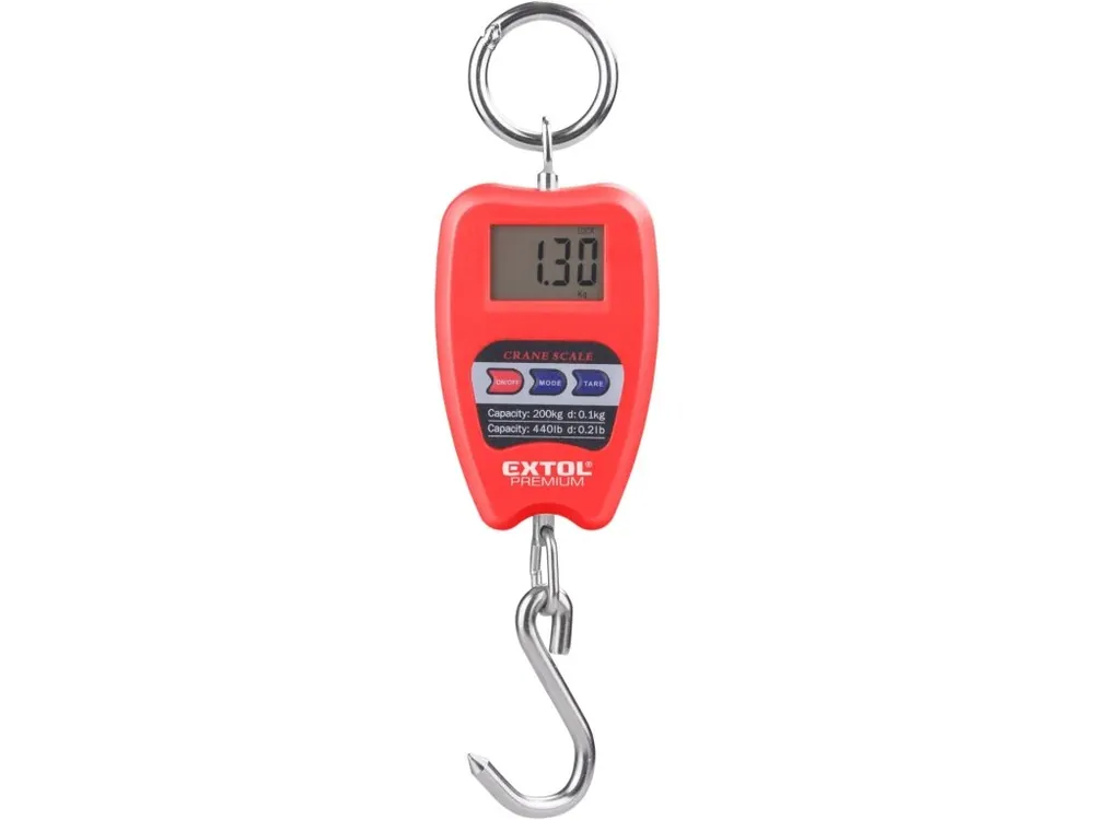 EXTOL PREMIUM Digitální závěsná váha s hákem 200kg 8822000