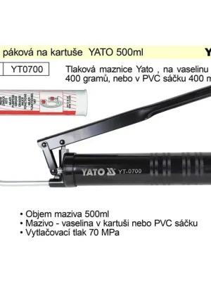 Maznice páková na kartuše YATO 500ml
