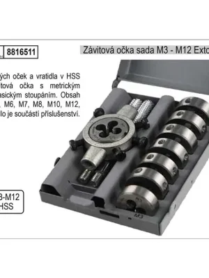 Závitová očka M3 - M12 Extol Premium