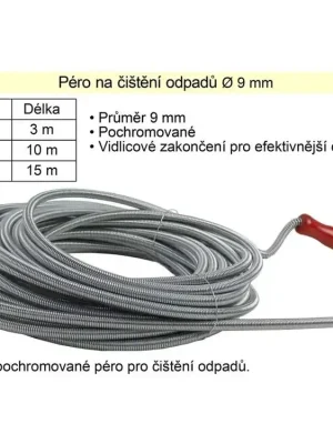 Protahovací péro na čištění odpadů délka 15m