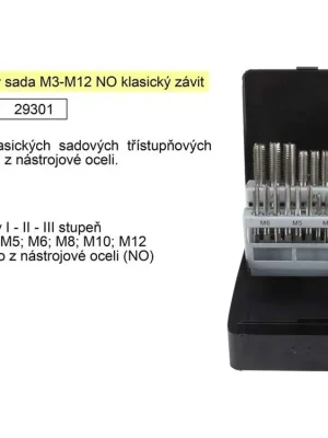 Závitníky sada M3-M12 NO klasický závit