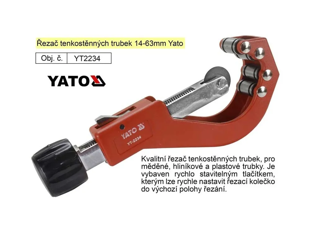 Řezač tenkostěnných trubek 14-63mm Yato