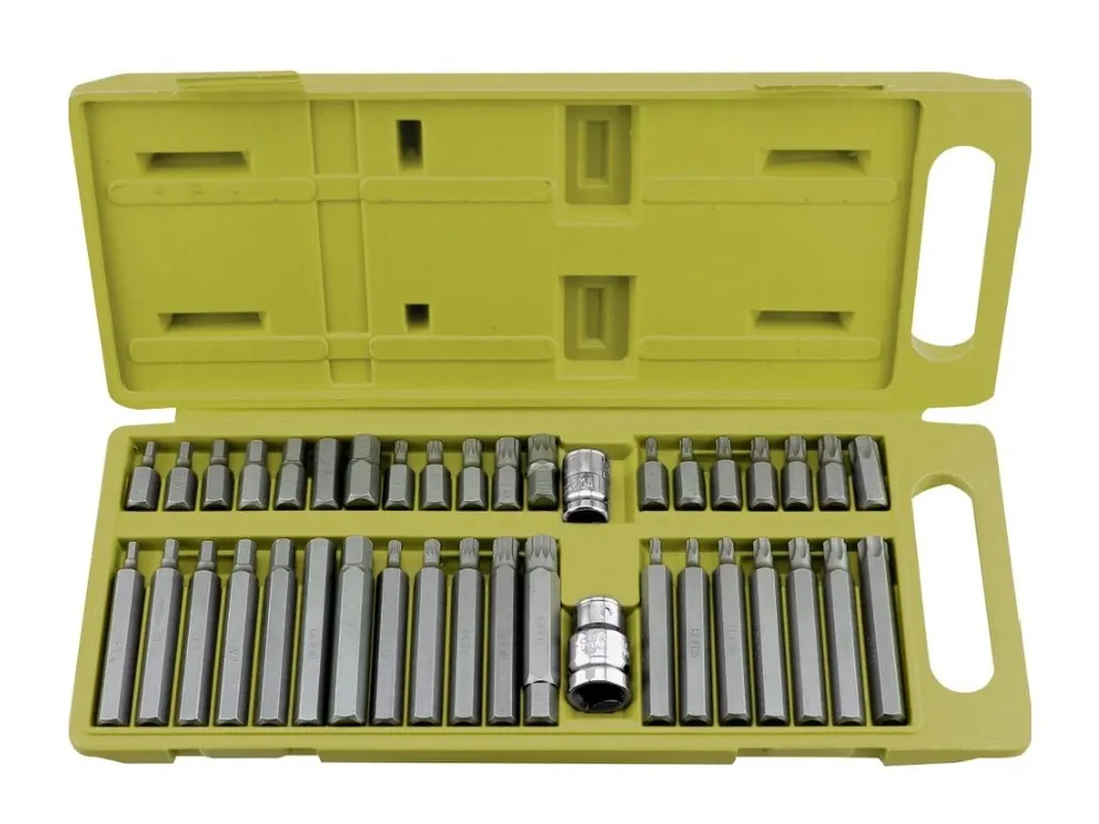 Hroty IMBUS-TORX-XZN, sada 40ks, pro ráčny 3/8", 1/2", CrV