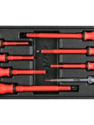 Vložka do zásuvky, YT-55462, šroubováky elektrikářské s izolac, sada 8 kusů, Yato
