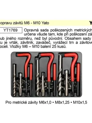 Sada pro opravu závitů M6 - M10 Yato