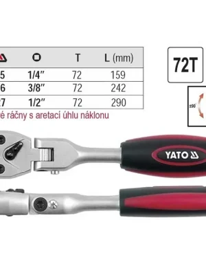 YATO Gola ráčna kloubová s páčkou 1/2" YT-0327