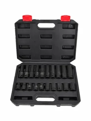 AWTOOLS Gola ořechy šestihranné kované, krátké a prodloužené 1/2" sada 20 kusů 10-19mm