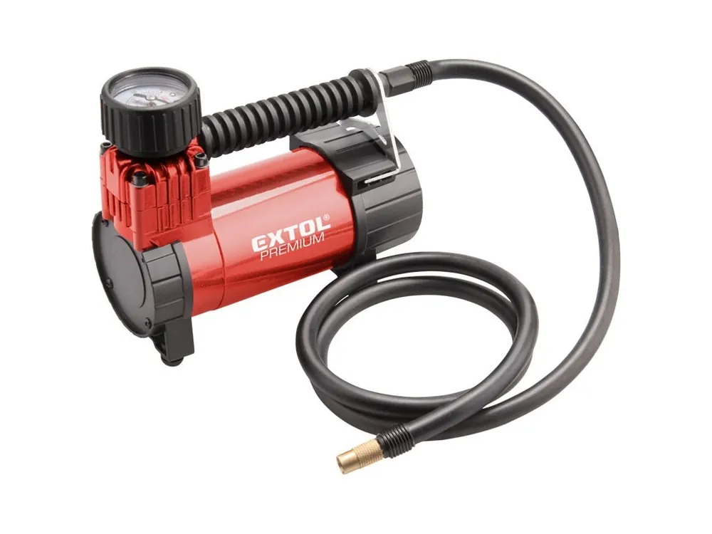 kompresor do auta 12V, celokovové tělo, 12V, 6,9bar, 12V DC cigaretová zástrčka, 2,9m kab
