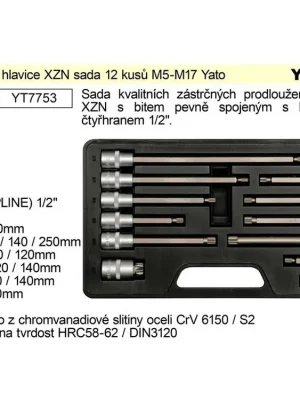 YATO Gola ořechy XZN sada 12 kusů M5-M17