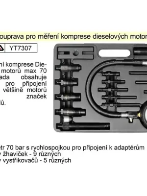 Souprava pro měření komprese dieselových motorů