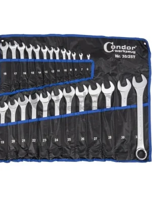 CONDOR WERKZEUG Klíče očkoploché sada 25 kusů 6-32mm CrV
