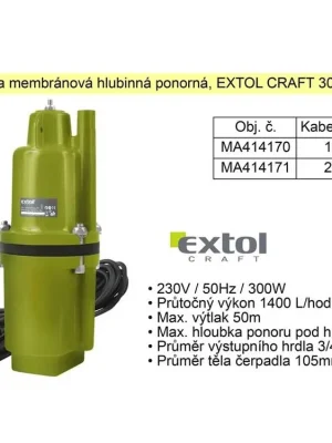 Čerpadlo membránové hlubinné 300 W  1400 l / hod.  Extol 414170