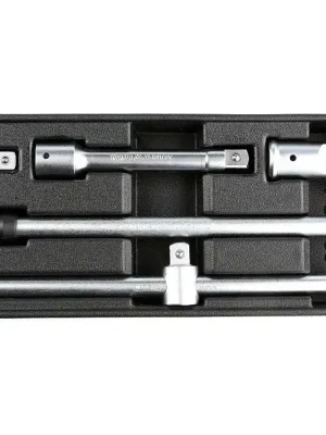 Vložka do zásuvky, YT-55458, ráčna, prodloužení, páka, kloub, 3/4", sada 4 kusy, Yato