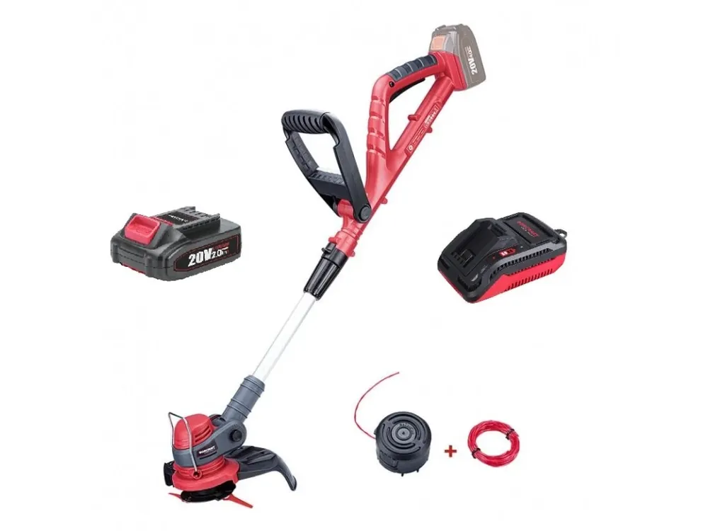 Aku vyžínač strunová sekačka 20V Worcraft CGT-S20LiST + baterie 2.0Ah a nabíječka