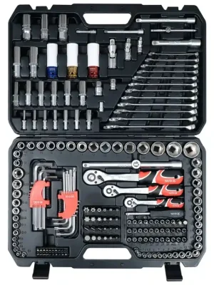YATO Gola sada 1/2", 3/8", 1/4" + příslušenství 198 ks YT-38850