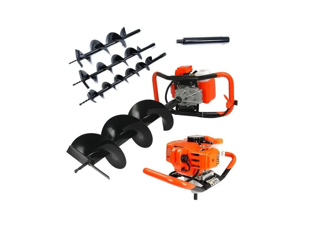 MAR-POL Motorový půdní zemní vrták 2,3kW + 3 vrtáky (10,15,20cm) + prodloužení