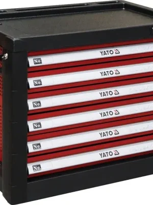 YATO Skříňka dílenská 6 zásuvek 690x465x535mm červená YT-09155