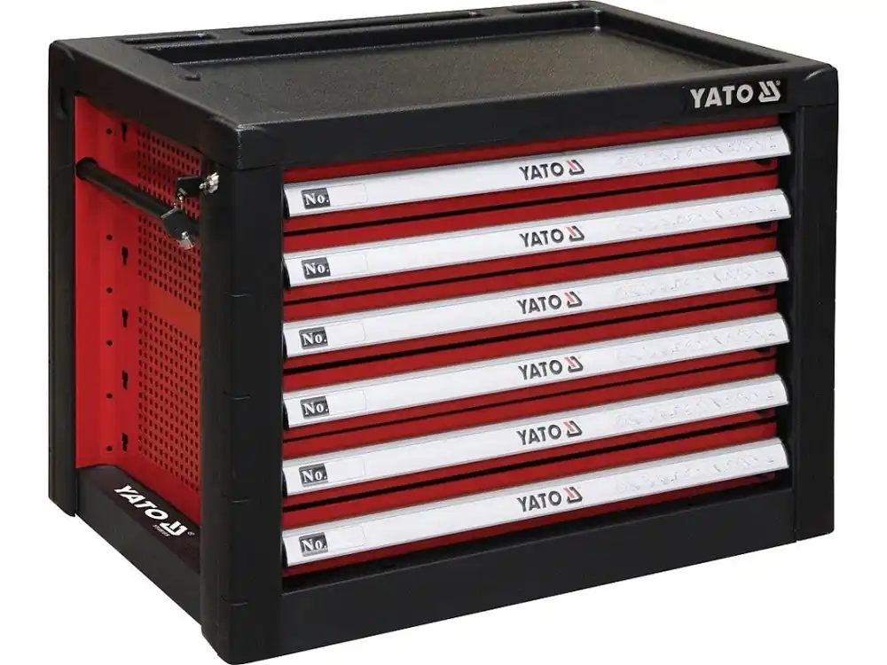 YATO Skříňka dílenská 6 zásuvek 690x465x535mm červená YT-09155