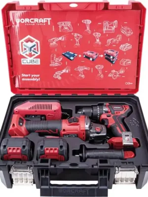 Set WORCRAFT XCUBE001 Aku vrtačka CHD-S20LiBA, úhlová bruska CAG-S20LiBS, 2x4.0Ah, nab.