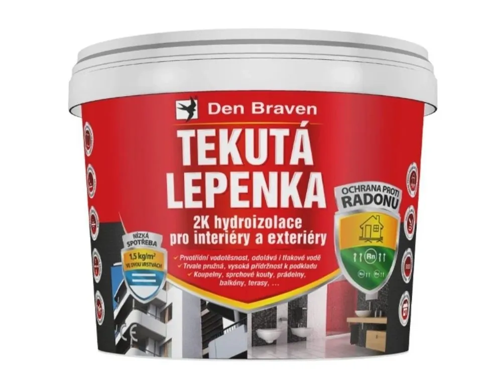 Tekutá lepenka 2K hydroizolace - 14 kg - Den Braven