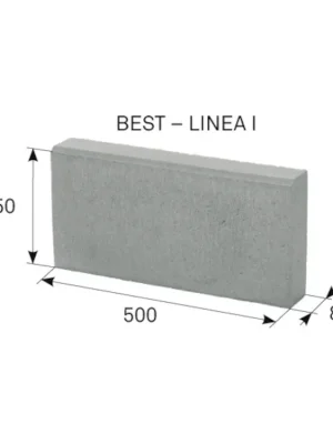 Obrubník BEST-LINEA I přírodní - 50x25x8cm