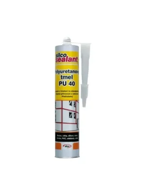 Tmel polyuretanový PU40, 310 ml, šedý, SILCO