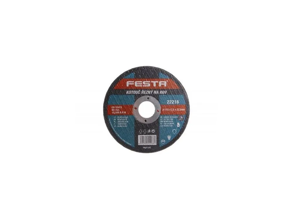 Kotouč na kov řezný Ø 150 x 2,5 x 22,2 mm, FESTA