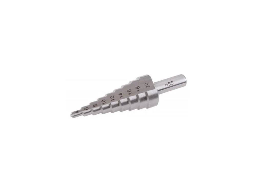 Vrták stupňovitý HSS, ø 4 - 20 mm, 9 stupňů